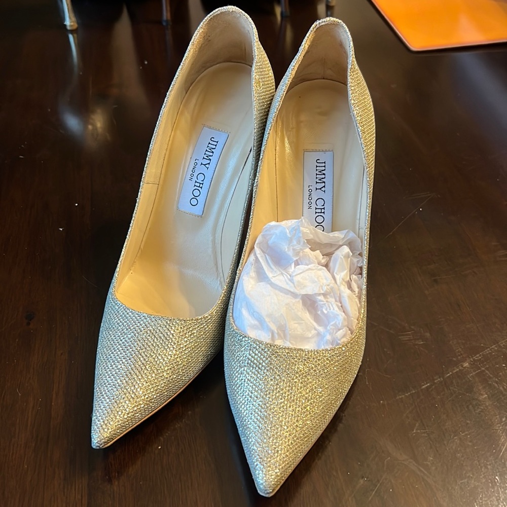 Jimmy Choo Gold Mesh 38 1/2